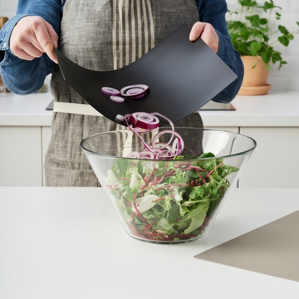 🍒🍒 2 FINFÖRDELA Flexible chopping board, black/dark gray-beige, 11x14 ¼ "